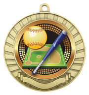 Eco Scroll Softball Medal