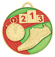 Colorant Painted Track Medal