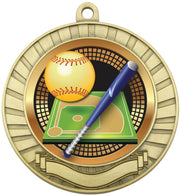 Eco Scroll Softball Medal