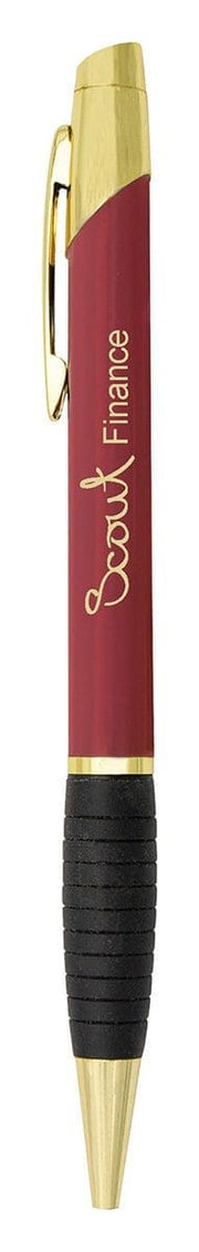 Executive Brass Barrel Pen Burgundy