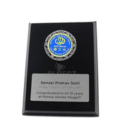 Compass Black Trophy Plaque