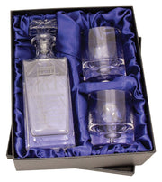 Crystal Decanter 870ml with Whiskey Glass Set