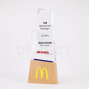 Iconiswift Crystal Colour Wood Trophy