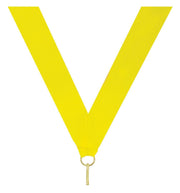 Neon Yellow V Neck Ribbon