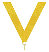 Shiny Gold V Neck Ribbon