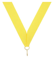 Yellow V Neck Ribbon