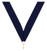 Navy Blue V Neck Ribbon