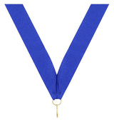 Blue V Neck Ribbon