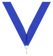 Blue V Neck Ribbon