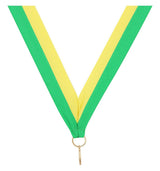 Green Yellow V Neck Ribbon