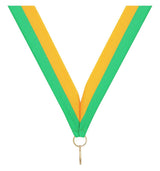 Green Gold V Neck Ribbon