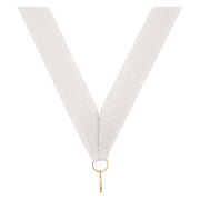 White V Neck Ribbon