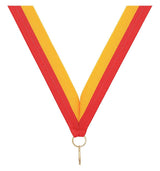 Red Gold V Neck Ribbon