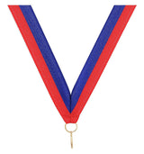 Red Blue V Neck Ribbon
