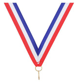 Red White Blue V Neck Ribbon
