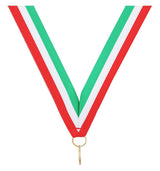 Red White Green V Neck Ribbon