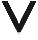 Black V Neck Ribbon