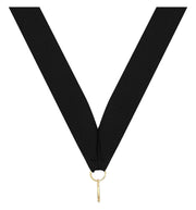Black V Neck Ribbon