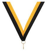 Black Gold V Neck Ribbon
