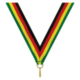 Black Red Yellow Green V Neck Ribbon