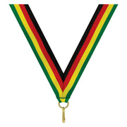 Black Red Yellow Green V Neck Ribbon
