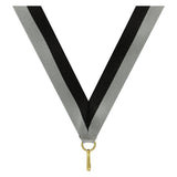 Black Grey V Neck Ribbon