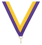 Purple Gold V Neck Ribbon