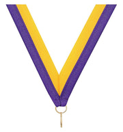 Purple Gold V Neck Ribbon