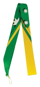 Australia Theme Green Gold Ribbon