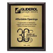Super Gloss Black Gold Plaque