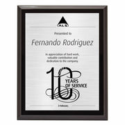 Super Gloss Black Silver Plaque