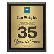Super Gloss Black Gold Full Colour Plaque