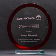 Sage Glass Red Trophy