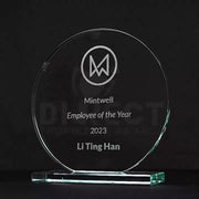Circle Jade Glass Trophy