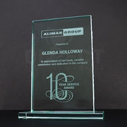 Classic Jade Glass Trophy