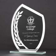 Glass Black Wreath Trophy