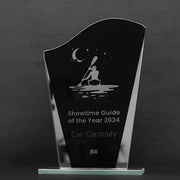 Vescar Curve Black Glass Trophy