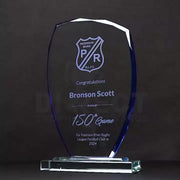 Blue Alpine Peak Glass Trophy