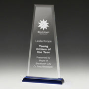 Glass Blue Guardian Trophy