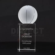 Crystal Acorn Basketball Trophy