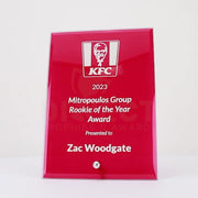 Craft Plaque Red Trophy