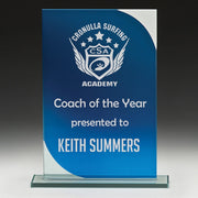 Synthesis Glass Blue Trophy