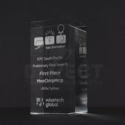 Crystal Pillar Block Trophy