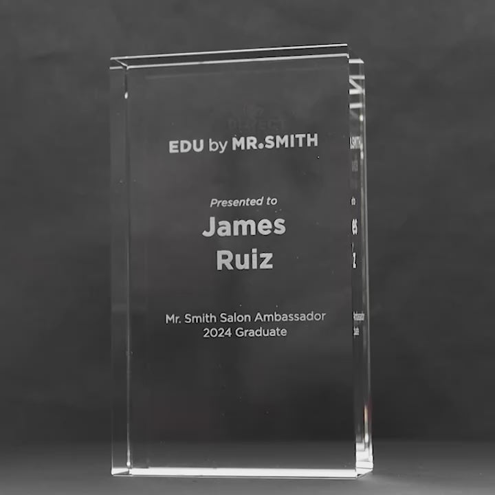 Crystal Block Award Trophy