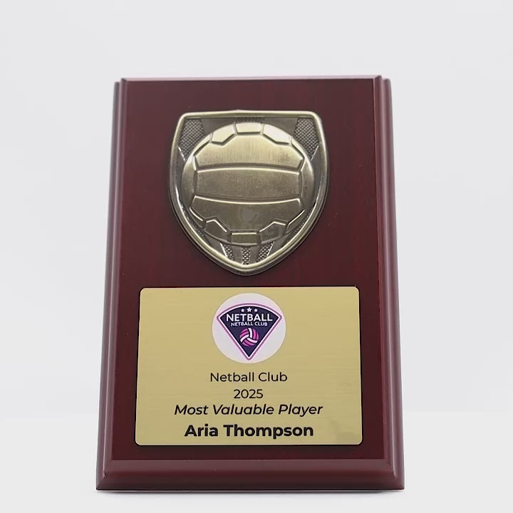 Metnox Netball Plaque Trophy