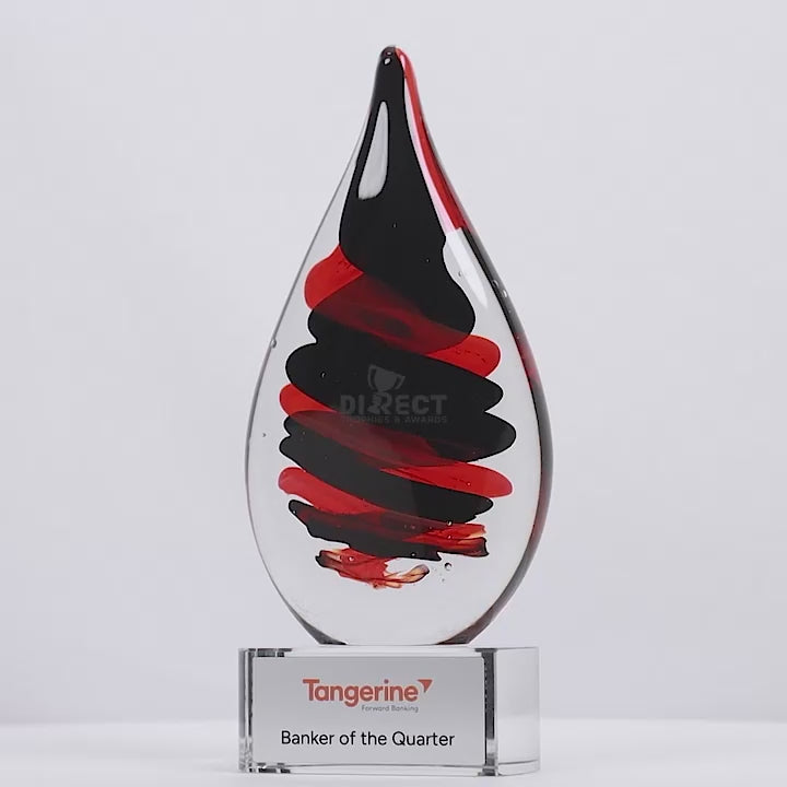 Red Black Art Glass Award