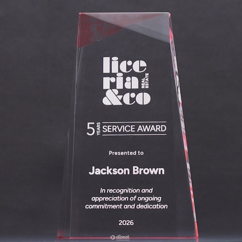 Spire Acrylic Red Award - product video