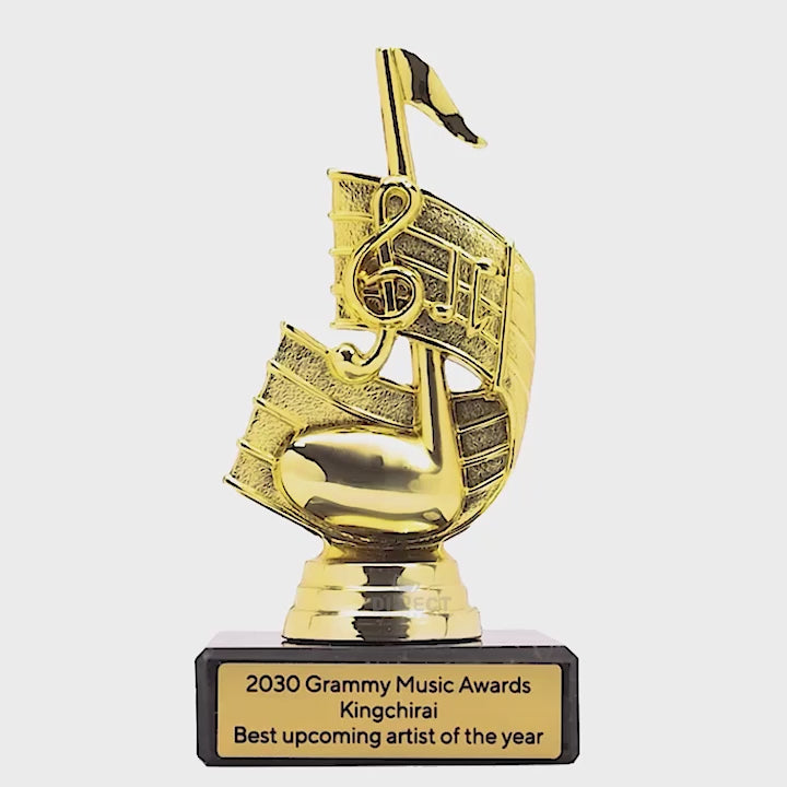 Cadence Music Note Gold Trophy