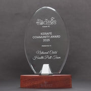 Lucent Glass Oval Trophy