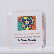 Acrylic Colour Paperweight Trophy